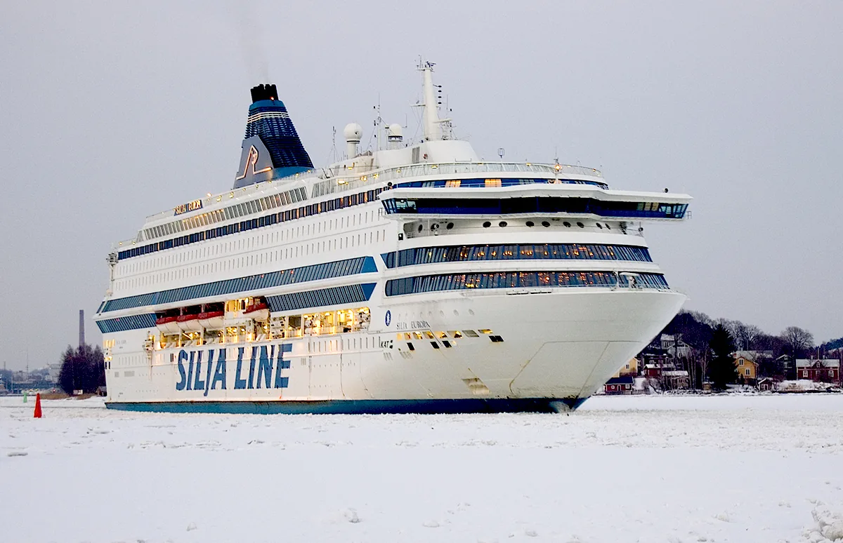 Baltic ferry crossing the Gulf of Finland between Helsinki and Tallinn